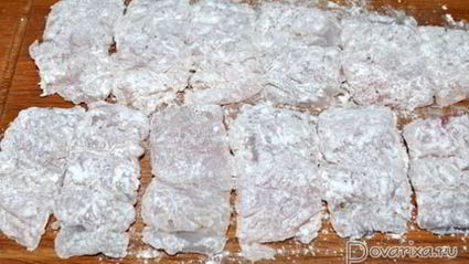 жареная рыба в кукурузных хлопьях