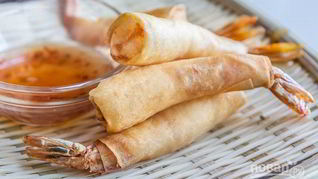 Жареные креветки в тесте