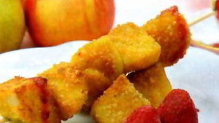 Фруктовые шашлычки в кляре