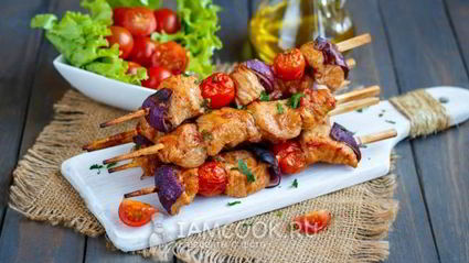 шашлычки из индейки на шпажках в духовке