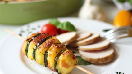 шашлычки из картофеля и цуккини
