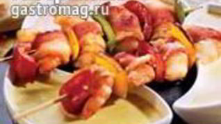 Шашлычки из креветок