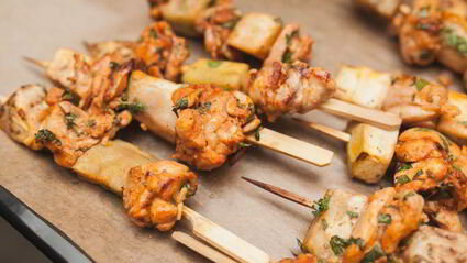 шашлычки из курицы с баклажанами