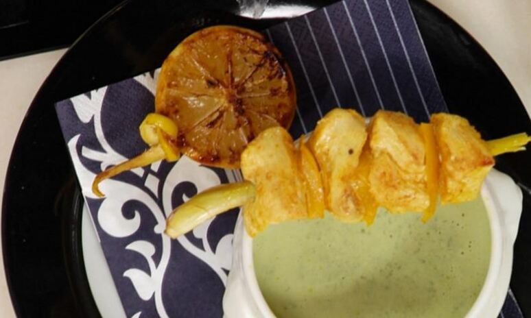 Рецепт шашлычка из куриного филе с кокосовым супом