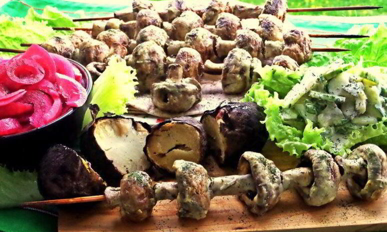 Рецепт шашлыка грибы в сметане