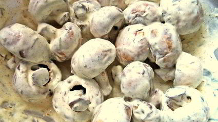 шашлык грибы в сметане