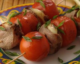Шашлык из баранины с помидорами