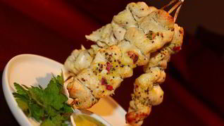 Шашлык из индейки под киви-соусом