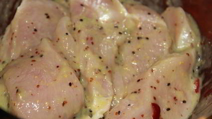 шашлык из индейки под киви-соусом