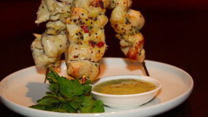 шашлык из индейки под киви-соусом