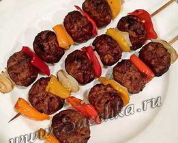 Шашлык из куриного фарша