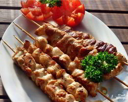Шашлык из курицы в духовке
