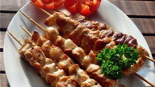 Шашлык из курицы в духовке