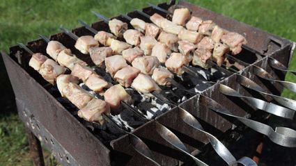 шашлык из рыбы осетра