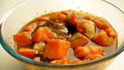 шашлык из семги на сковороде