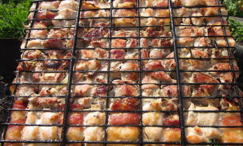 Рецепт шашлыка из свинины и куриных грудок