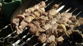 Шашлык на кефире из говядины