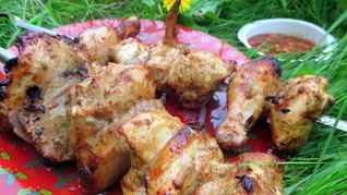 Шашлык с горчицей из курицы