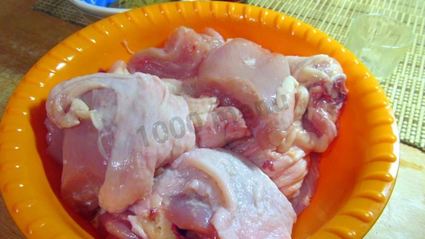 шашлык с горчицей из курицы