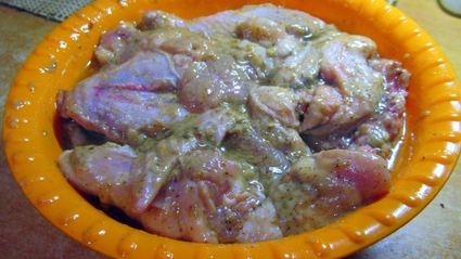 шашлык с горчицей из курицы