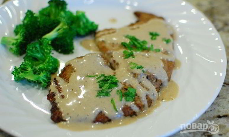 Рецепт говяжьего стейка с молочной подливой