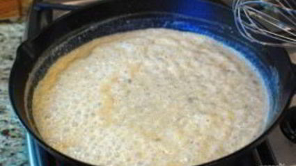 говяжий стейк с молочной подливой