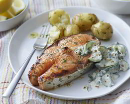 Стейк из семги в духовке