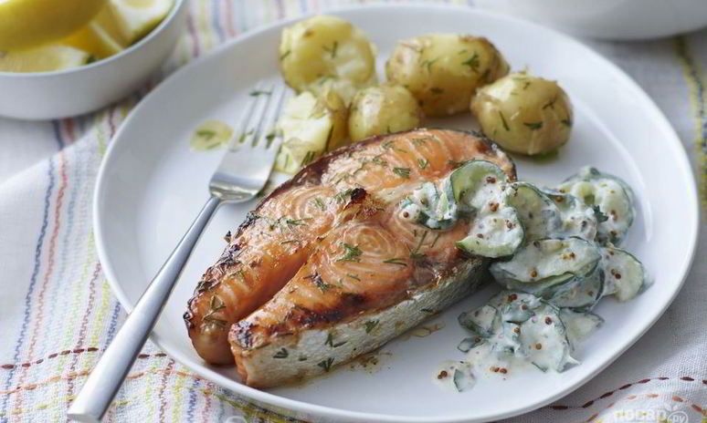 Рецепт стейка из семги в духовке