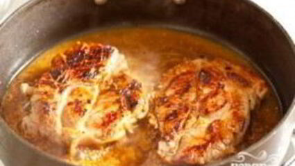 стейк из свинины с апельсиново-горчичным соусом