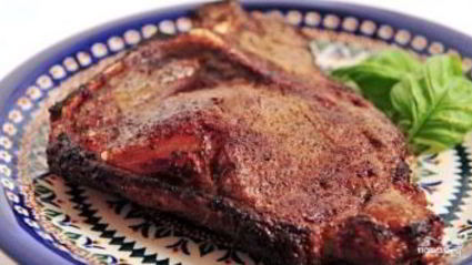 стейк на кости в духовке