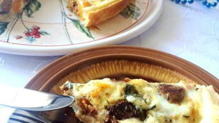 Киш с тефтелями, тыквой и сыром Дор блю