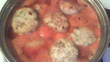 курино-грибные тефтельки в томатном соусе