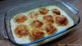 Куриные тефтели в сметанном соусе