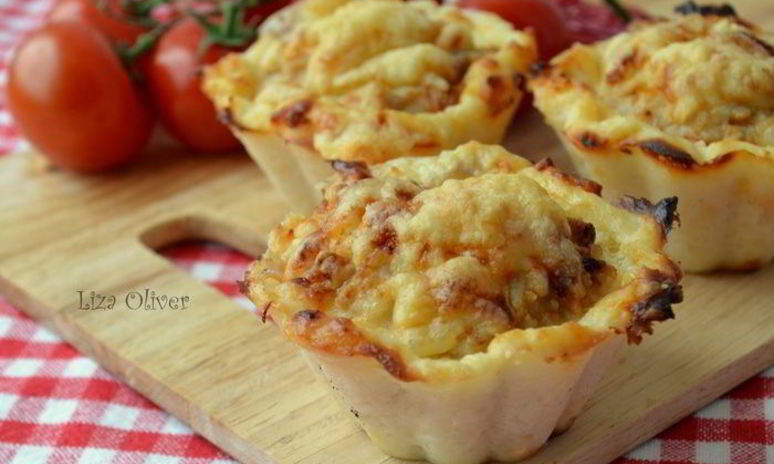 Рецепт куриных тефтелек в картофельных корзиночках