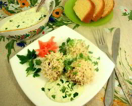 Паровые тефтели Хризантемы