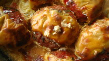 свекольно-мясные тефтели с грибной начинкой