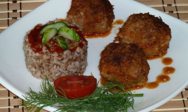 Рецепт тефтелей с гарниром из гречки