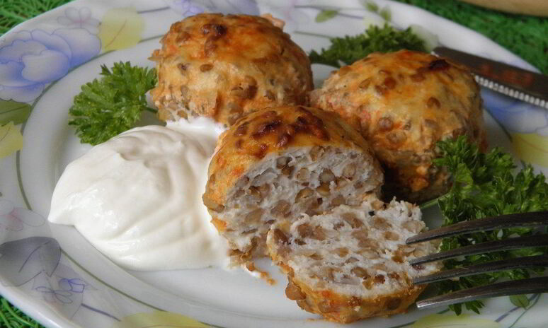 Рецепт тефтелей с гречкой в духовке