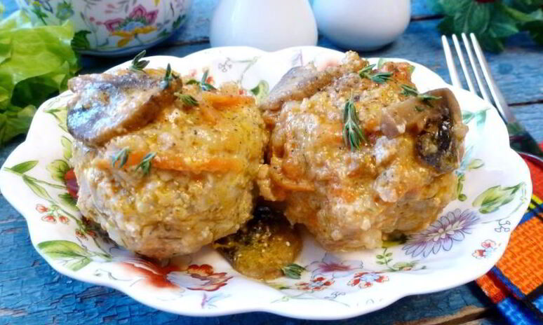 Рецепт тефтелей с грибной подливой