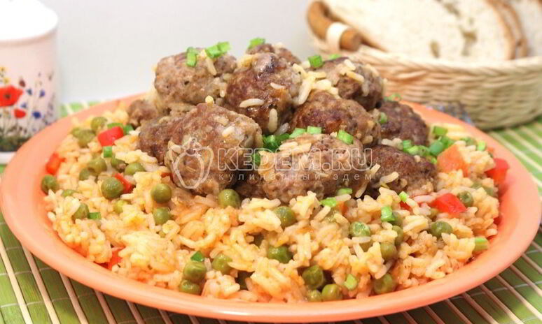 Рецепт тефтелей с рисом и овощами