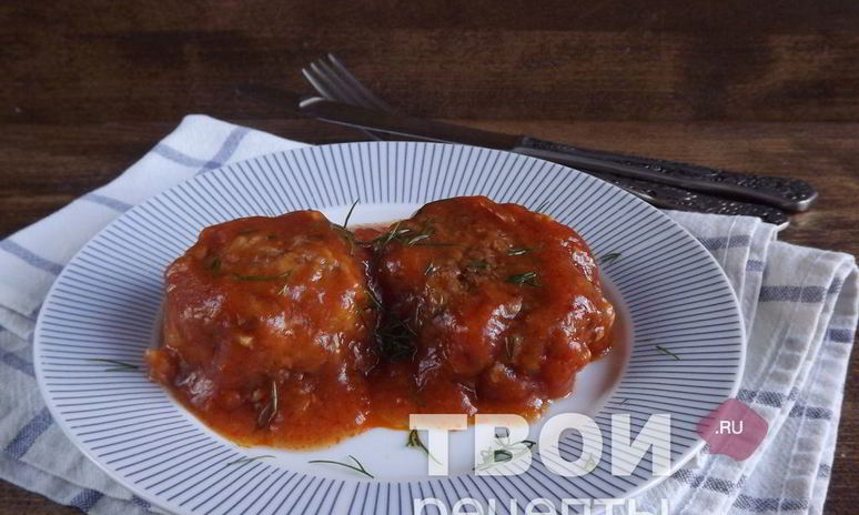 Рецепт тефтелей, тушенных в томатном соусе