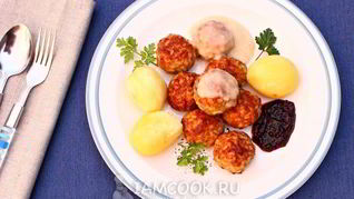 Тефтели в духовке без подливы