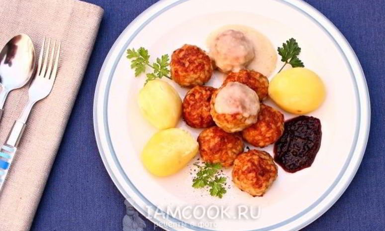 Рецепт тефтелей в духовке без подливы