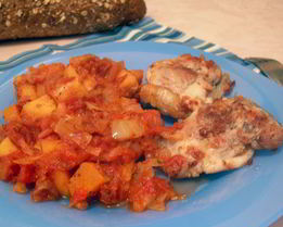 Тыквенный гарнир по-гречески