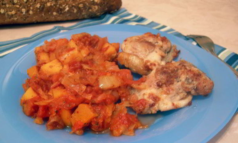 Рецепт тыквенного гарнира по-гречески