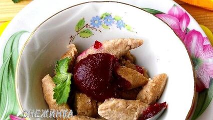 ленивые вареники лайт с ягодным киселем