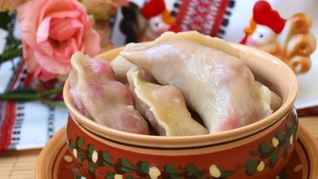 Вареники постные с вишней из заварного теста