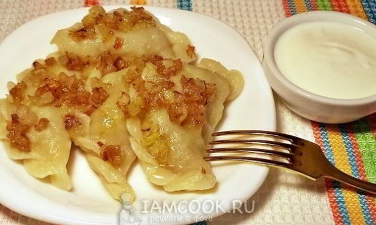 Рецепт вареников с картошкой и салом