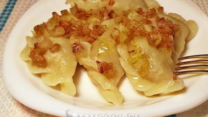 вареники с картошкой и салом