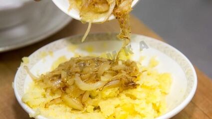 вареники с кислой капустой и мятым картофелем